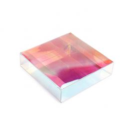 Boites cadeau plastique 10,5x2,5x10,3 cm Irisé (25 pièces) [FB99I]