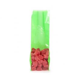 Sachet à soufflet à fond plat Neon Vert 8,9x5,7x30,5cm avec insert en papier (100 pièces) [FGPB16NG]