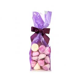 Sachet à soufflet à fond plat Neon Pourpre ,9x5,7x30,5cm avec insert en papier (100 pièces) [FGPB16NP]