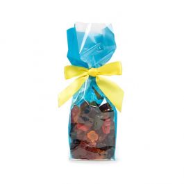 Sachet à soufflet à fond plat Bleu néon 7x5,1x25,4cm avec insert en papier (100 pièces) [FGPB17NB]