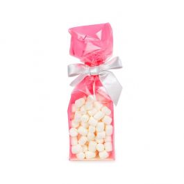 Sachet à soufflet à fond plat Neon Rose 7x5,1x25,4cm avec insert en papier (100 pièces) [FGPB17NK]