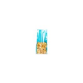 Sachet à soufflet à fond plat Bleu néon 12,7x7,6x30,5cm avec insert en papier (100 pièces) [FGPB1NB]