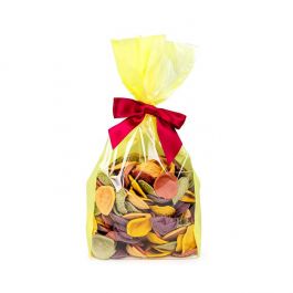 Sachet à soufflet à fond plat Neon jaune 12,7x7,6x30,5cm avec insert en papier (100 pièces) [FGPB1NY]