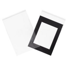 Sachet plastique plat grand format 39,2x56,5cm Refermable par Rabat Adhésif (100 pièces) [B15]
