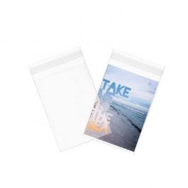 Sachet plastique transparence cristalline 11.7x15.9+4cm avec Rabat Adhésif (100 pièces) [B4X6XL]