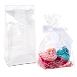 Sac à fond pliant avec insert en papier 10.2x6.4x20.3cm (100 pièces) [FGPBH4]