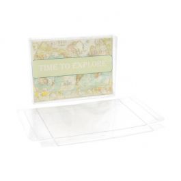 Boites cadeau plastique à transparence cristalline 12.4x2.5x16.8cm (25 pièces) [FPB123]