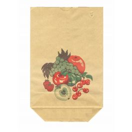 Sac de Fruit en papier kraft marron avec fond en X - 70 grammes 19x29cm (100 pièces) [PAKB1929]