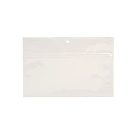 Sachet zip haute barrière avec trou de suspension blanc métallisé 15.2x7cm (100 pièces) [HZBB2MW]