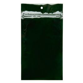 Sachet zip avec trou de suspension vert chasseur métallisé 10,2x16,5cm (100 pièces) [HZBB5HG]