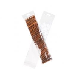 Sachet à trou de suspension refermable à transparence cristalline 8.3x33.3cm (100 pièces) [HB313S]