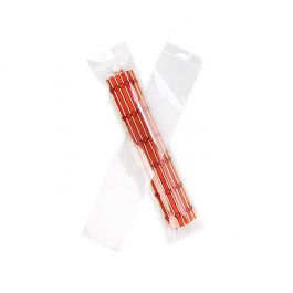 Sachet à trou de suspension refermable à transparence cristalline 8.9x39.4cm (100 pièces) [HB315]