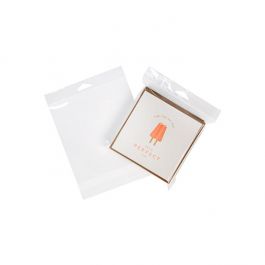 Sachet à trou de suspension refermable à transparence cristalline 15.9x15.9cm (100 pièces) [HB66]