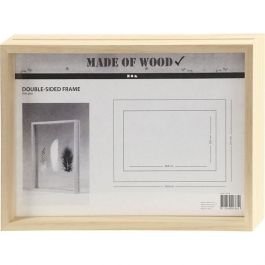 Cadre double face 3D, A4, dim. 22,1x30,8 cm, prof. 4,5 cm, pin, 1pièce, format intérieur 20,1x28,8 cm [HOB56128]