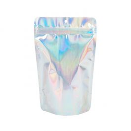 Doypack Iridescentes/Holographiques 13x7,9x20,6cm Avec Hanghole (25 pièces) [ZBGH3]