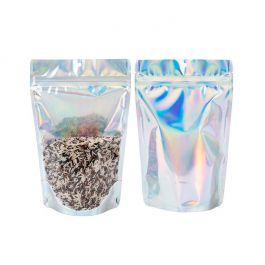 Doypack Transparentes/holographiques 14,9x8,9x23,2cm Trou de suspension (25 pièces) [ZBGH7C]