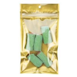 Sachet zip Transparent/Or 10.2x16.5cm (100 pièces) [HZB5CG]