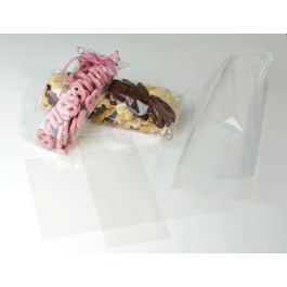 Sachets pliés Crinkle à transparence cristalline 9.5x25.4cm (100 pièces) [FCB1]