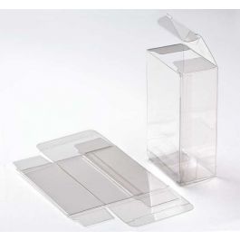 Boites cadeau plastique à transparence cristalline 6.7x3.8x11cm (25 Pièces) [FB126]