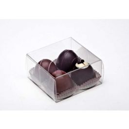 Boites cadeau plastique à transparence cristalline 9.2x2.5x9cm (25 pièces) [FPB235]