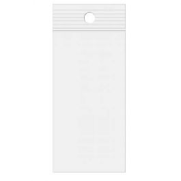 Sachet zip à transparence cristalline avec trou de suspension 6,4x17,8cm (100 pièces) [ZR2H7]