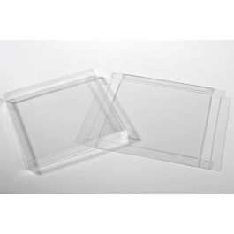 Boites cadeau plastique à transparence cristalline 14.9x1.6x14.9cm (25 Pièces) [FB190]