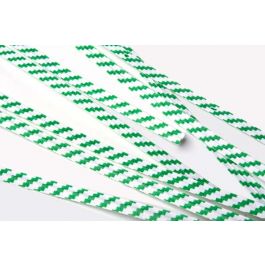 Papier Armé - lien à rayures blanc/ vert 10.2 x .4cm (1000 Pièces) [TT4WGS]