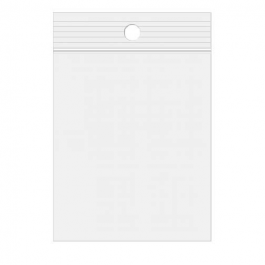 Sachet zip à transparence cristalline avec trou de suspension 7x19,7cm (100 pièces) [ZR27XL]