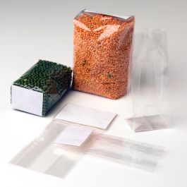 Sachet SOS à fond plat en papier et à transparence cristalline 17.8x10.2x22.9cm (100 pièces) [FGPB8]