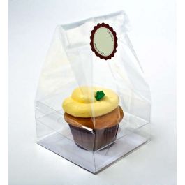 Sachets à Cupcake avec fond en papier 10,2x10,2x22,9cm (100 pièces) [CBG4XL]