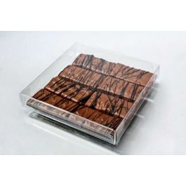 Boite pour chocolat avec plateau d'insertion 14.3 x 2.5 x 14.1cm (100 pièces) [CNDY48]