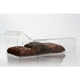 Boite pour chocolat avec plateau d'insertion 7 x 3.7 x 14cm (100 pièces) [CNDY230]