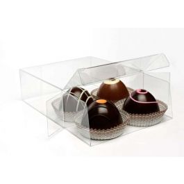 Boite pour truffes en chocolat avec plateau d'insertion 10.8 x 4.1 x 10.8cm (100 pièces) [CNDY194]