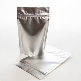 Doypack Argent Métallisé 8x5x13cm | 28g (100 pièces) [ZBGM1S]