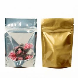 Doypack avec le dos doré 14.6x7.9x23cm | 170g (100 pièces) [ZBGG58]