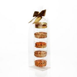 Sachet plastique à pour 5 macarons (100 pièces) [MBG1]
