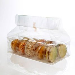 Sachet plastique à macarons pour 10 macarons (100 pièces) [MBG2]