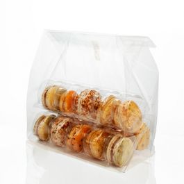 Sachet plastique à macarons pour 15 macarons (100 pièces) [MBG3]