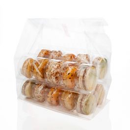 Sachet plastique à macarons pour 20 macarons (100 pièces) [MBG4]