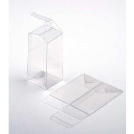 Boites cadeau plastique à transparence cristalline 11.1x1.3x15.4cm (25 Pièces) [FB287]