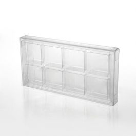 Boites à transparence cristalline avec insert pour confiseries artisanales 7 x 1.4 x 13,8cm (25 Pièces) [CNDY272]