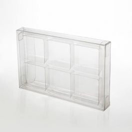 Boites à transparence cristalline avec insert pour confiseries artisanales 7 x 1.4 x 10.3cm (25 Pièces) [CNDY274]