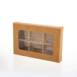 Boites kraft avec insert pour confiseries artisanales 7x1.4x10.5cm (25 Pièces) [CNDY275]