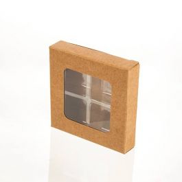 Boites kraft avec insert pour confiseries artisanales 7x2.1x6.8cm (25 Pièces) [CNDY277]