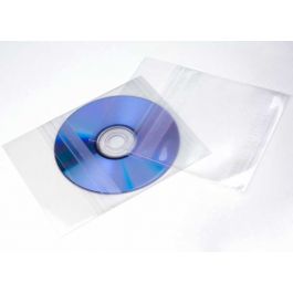 BD4 Sachet plastique refermable transparent avec rabat protecteur 150 micron pour CD et DVD 12,4x12,4cm  + rabat (100 pièces)