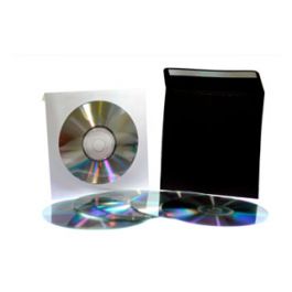 CDS1 Pochette papier blanche avec fenêtre pour CD-DVD 12,5 x 12,5 cm. (50 pièces)