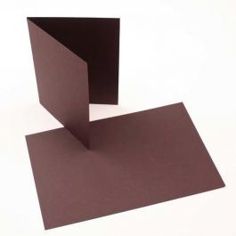 Carte "Basis" Vierge Marron 17.8 x 12.4cm (50 pièces) [PC012]