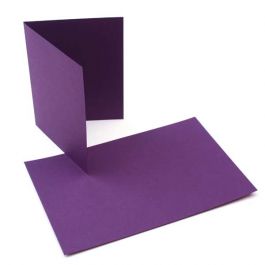Carte "Basis" Vierge Violet Foncé 17.8 x 12.4cm (50 pièces) [PC016]