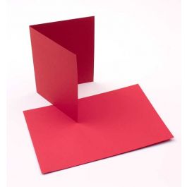 Carte "Basis" Vierge Rouge 17.8 x 12.4cm (50 pièces) [PC018]