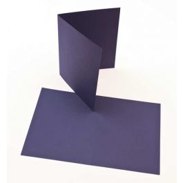 Carte "Basis" Vierge Bleue Foncé 17.8 x 12.4cm (50 pièces) [PC020]